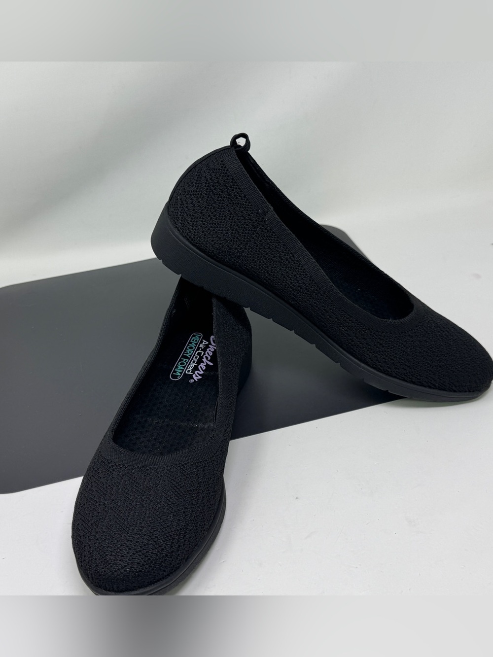 Skechers Cleo Spelbind Flex Black Wedge Textile Upper SN 158323 Women's Size 8 - Picture 8 of 9